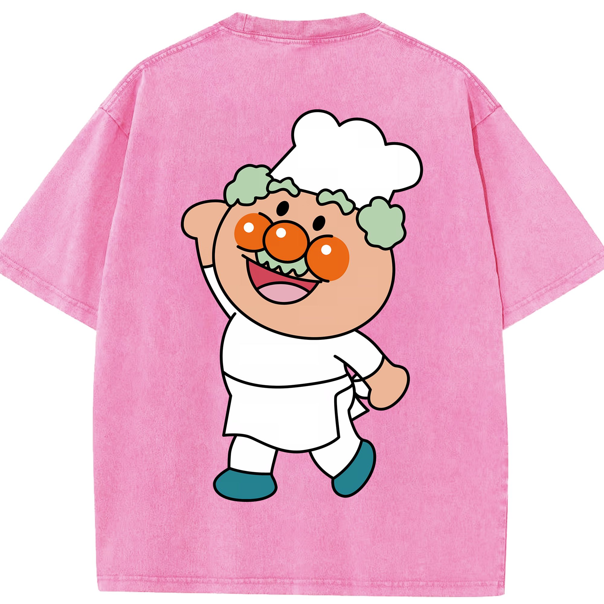 （画像用） アンパンマン Anpanman 綿100% ヴィンテージ風 半袖Tシャツ（背面プリント）